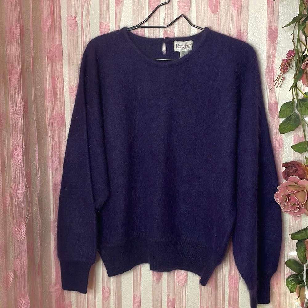 Angora purple sweater